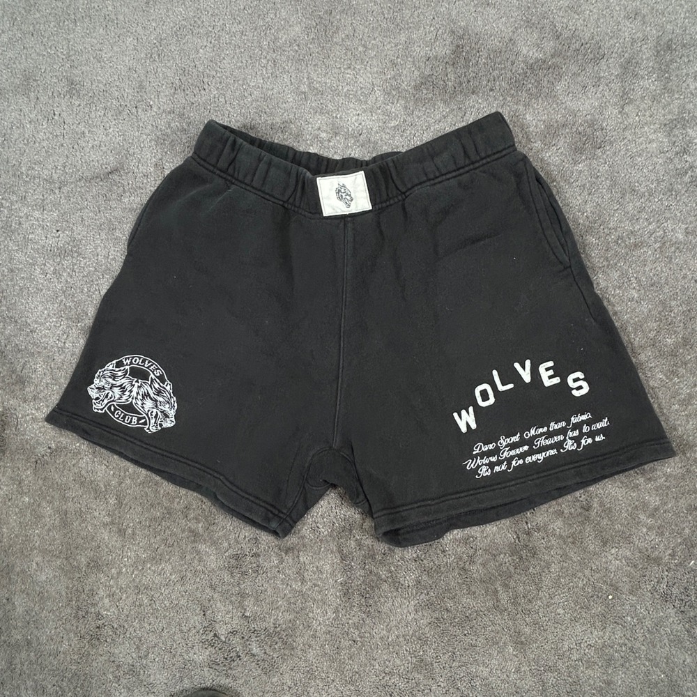 Darc Sport Shorts Mens XL Black Solid Wolves Club Limited Edition Gym Sweat